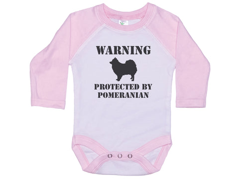 Warning Protected By Pomeranian Onesie®