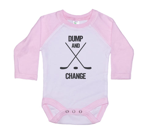 Dump And Change Baby Raglan Onesie