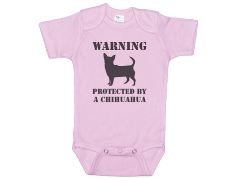 Warning Protected By A Chihuahua Onesie®