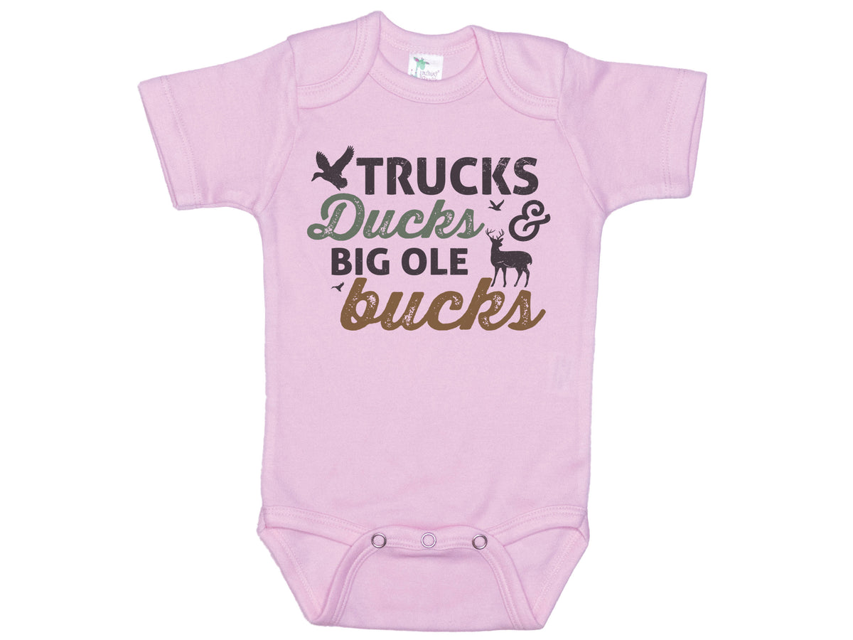 Trucks Ducks & Big Ole Bucks Onesie®