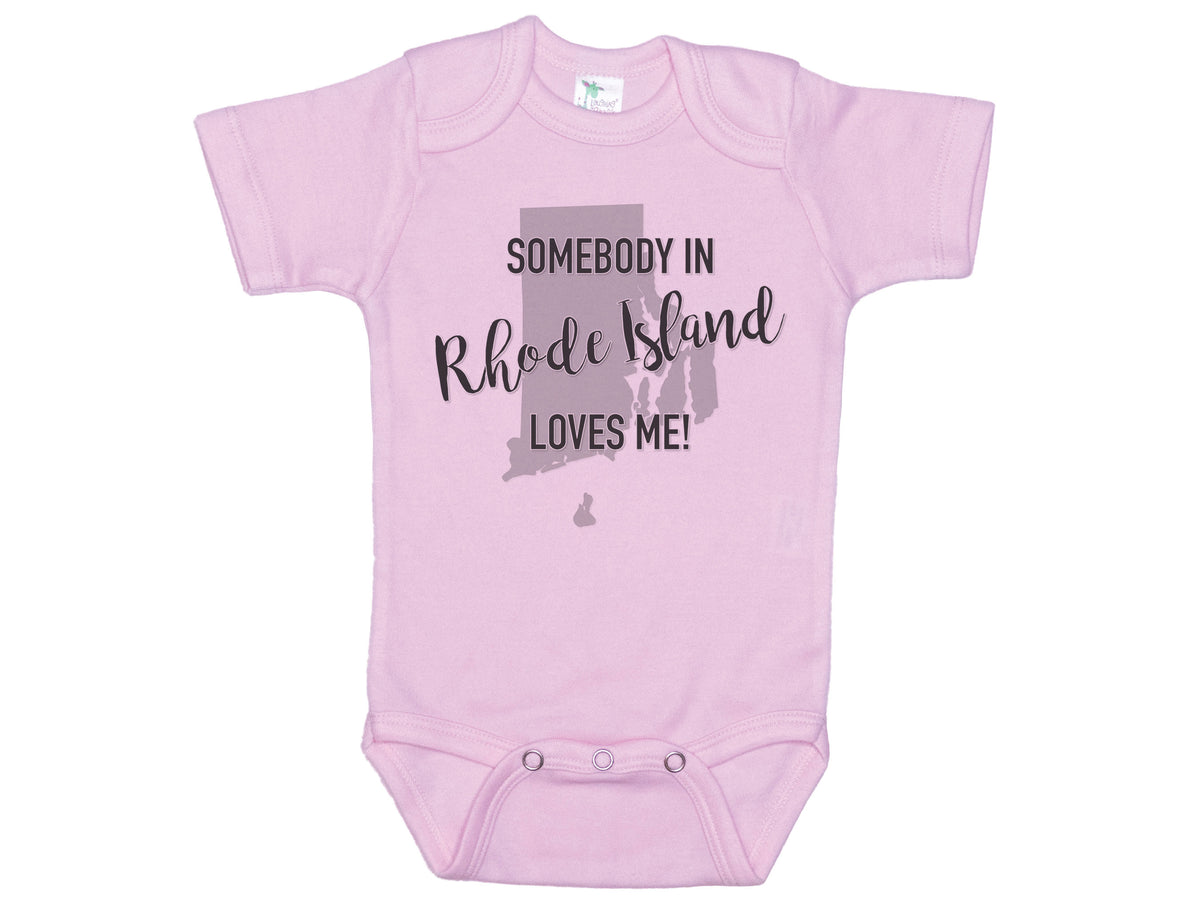 Somebody In Rhode Island Loves Me Onesie®
