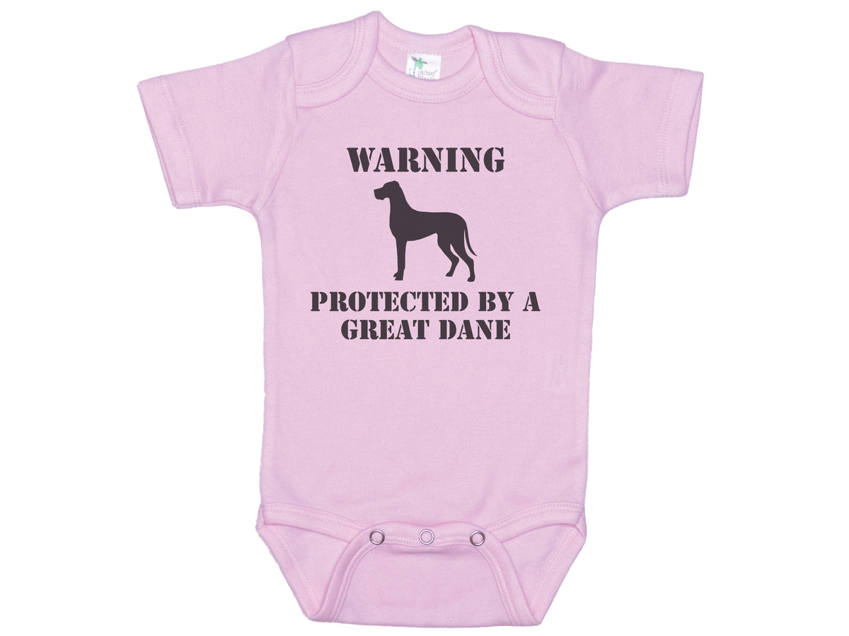 Warning Protected By Great Dane Onesie®