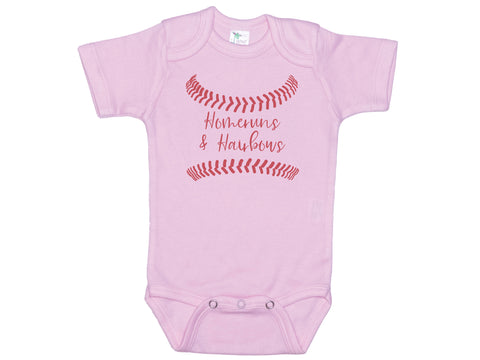 Homeruns And Hairbows Onesie