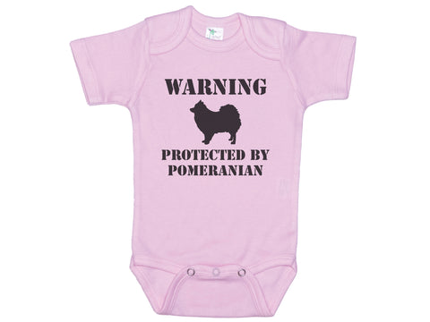 Warning Protected By Pomeranian Onesie®