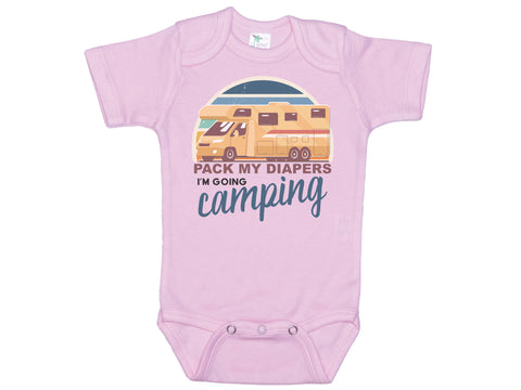 Pack My Diapers I'm Going Camping Onesie®