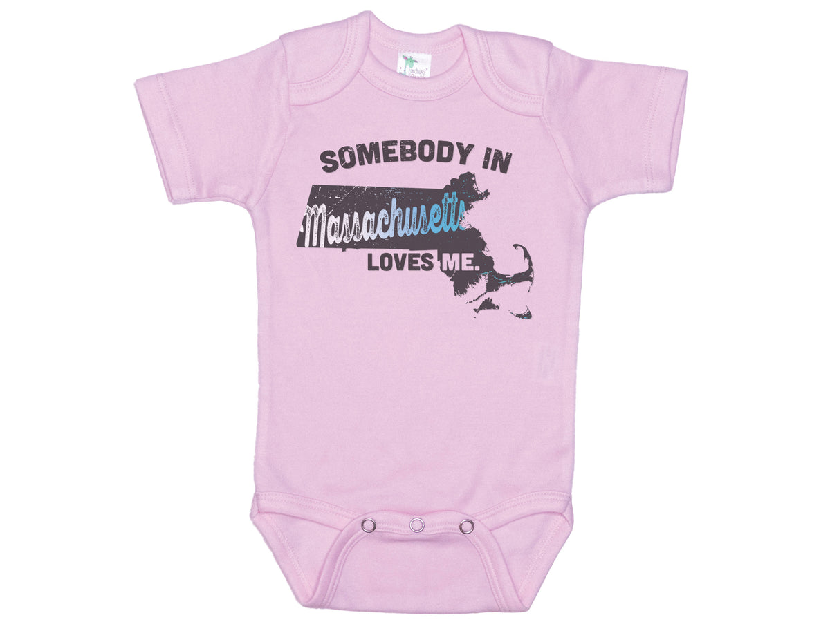 Somebody In Massachusetts Loves Me Onesie®