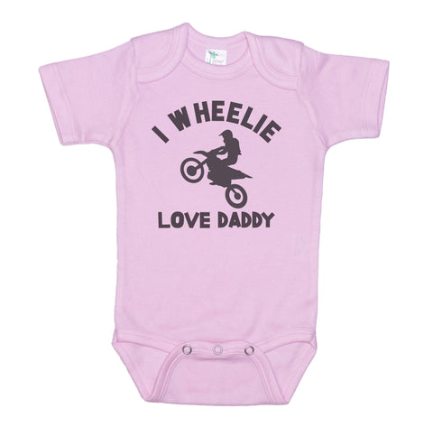 I Wheelie Love Daddy Baby Onesie