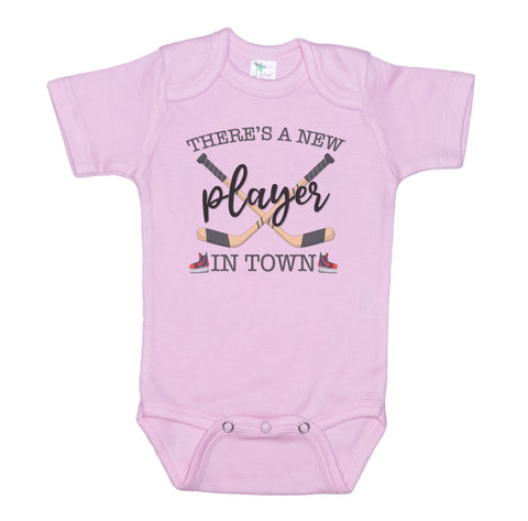 There's A New Player In Town (Hockey) Baby Onesie