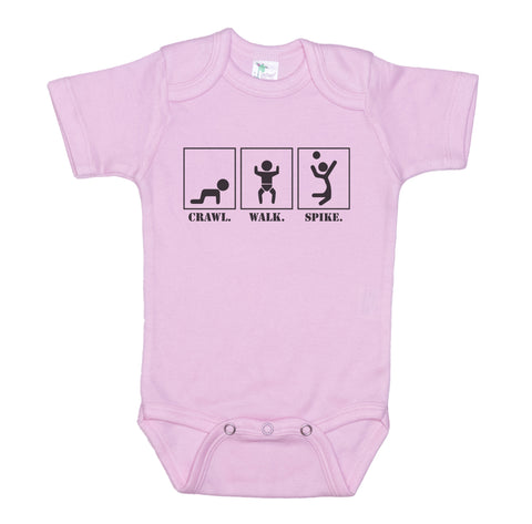 Crawl Walk Spike Baby Onesie