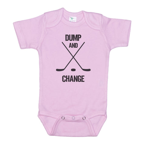Dump And Change Baby Raglan Onesie