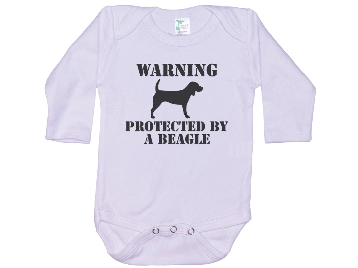 Warning Protected By A Beagle Onesie®