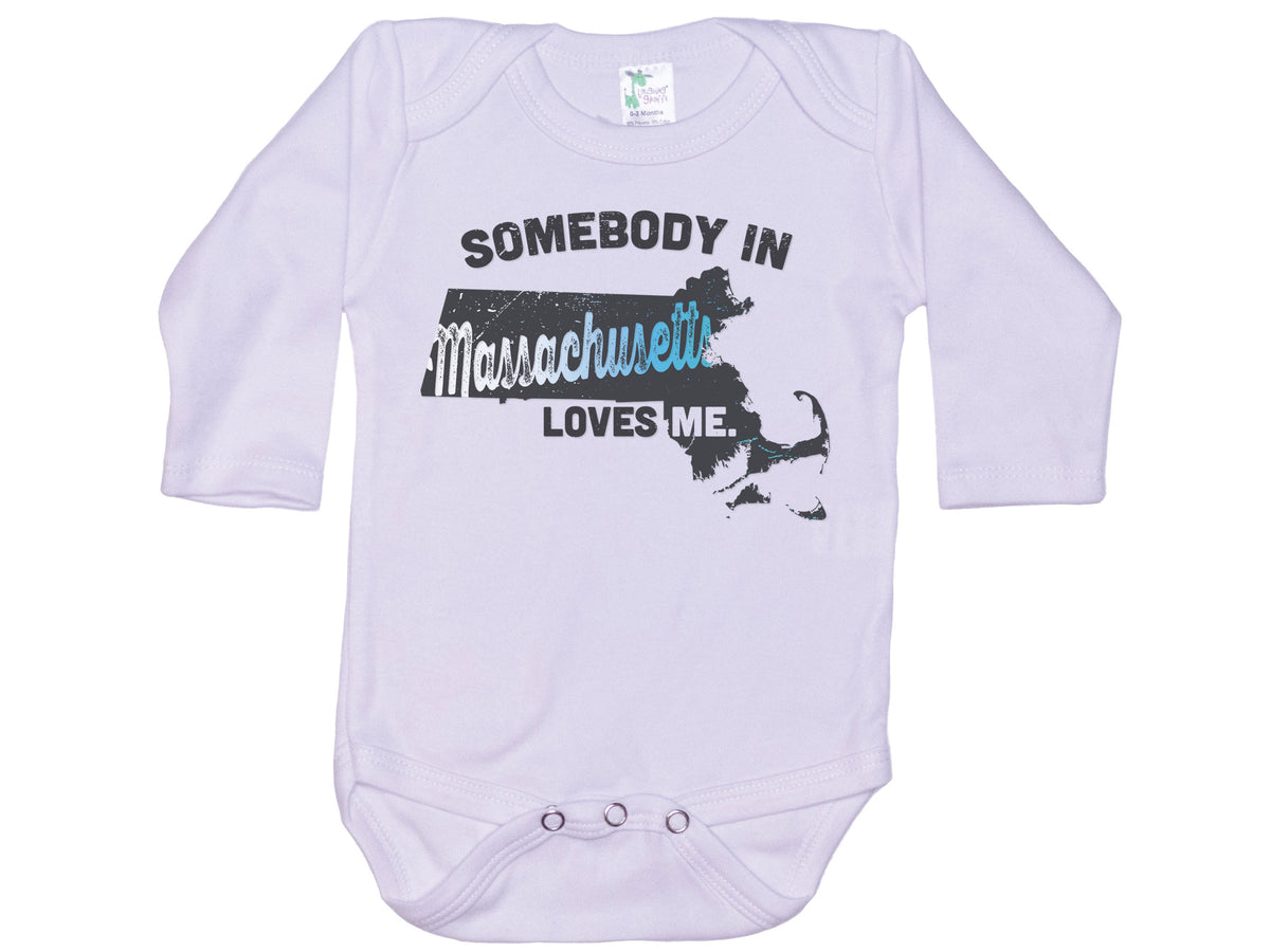 Somebody In Massachusetts Loves Me Onesie®