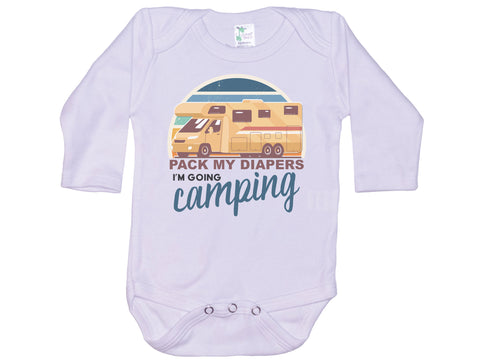Pack My Diapers I'm Going Camping Onesie®