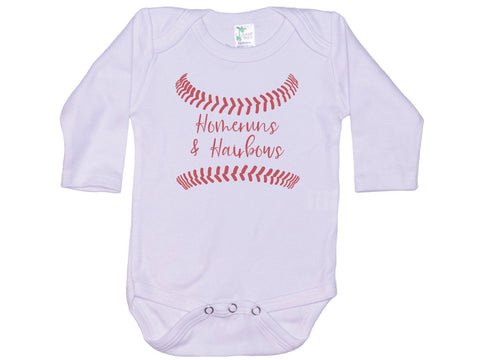 Homeruns And Hairbows Onesie