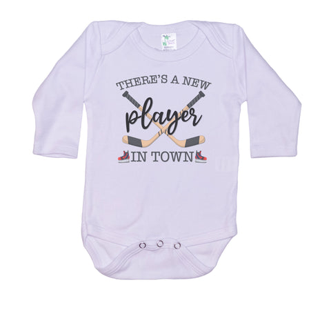 There's A New Player In Town (Hockey) Baby Onesie