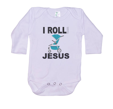 I Roll With Jesus Onesie®