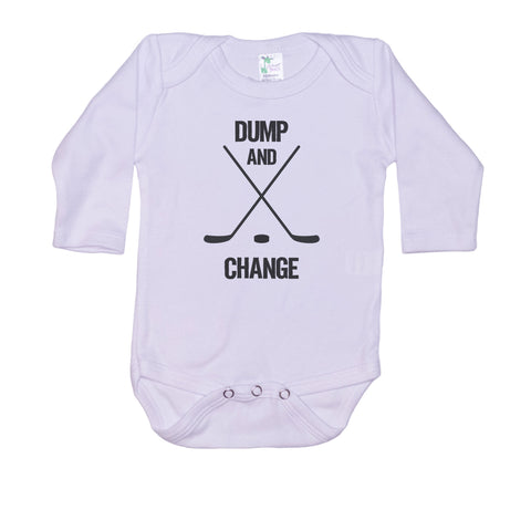 Dump And Change Baby Raglan Onesie