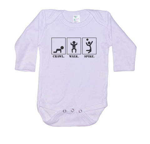 Crawl Walk Spike Baby Onesie