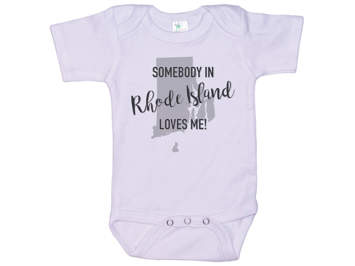 Somebody In Rhode Island Loves Me Onesie®