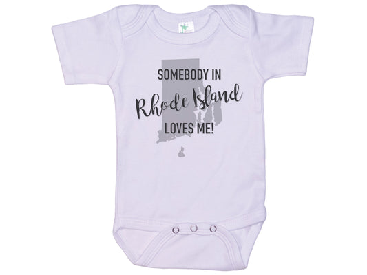 Somebody In Rhode Island Loves Me Onesie®