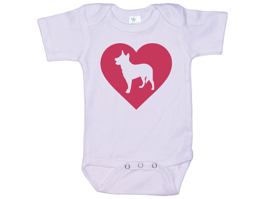 Blue Heeler Heart Onesie®