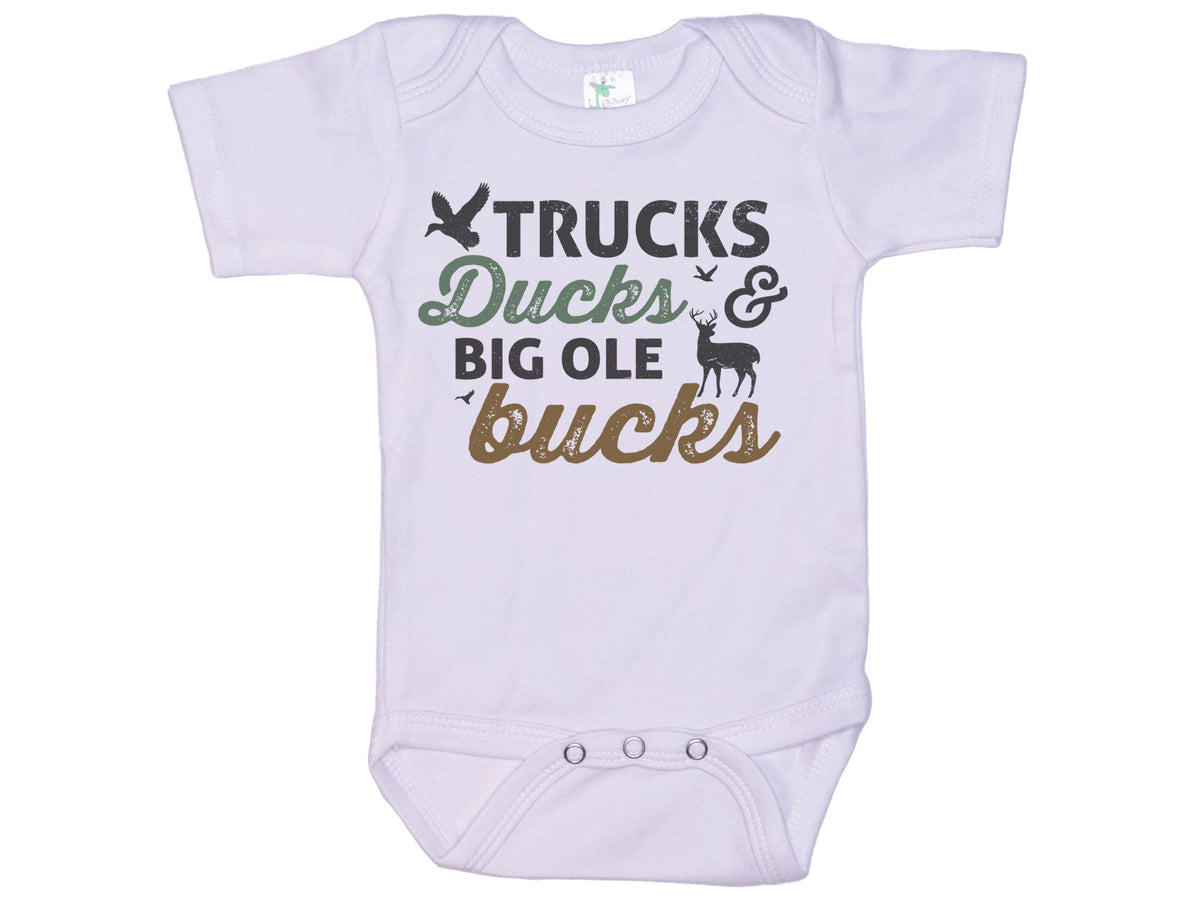 Trucks Ducks & Big Ole Bucks Onesie®