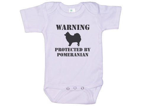 Warning Protected By Pomeranian Onesie®