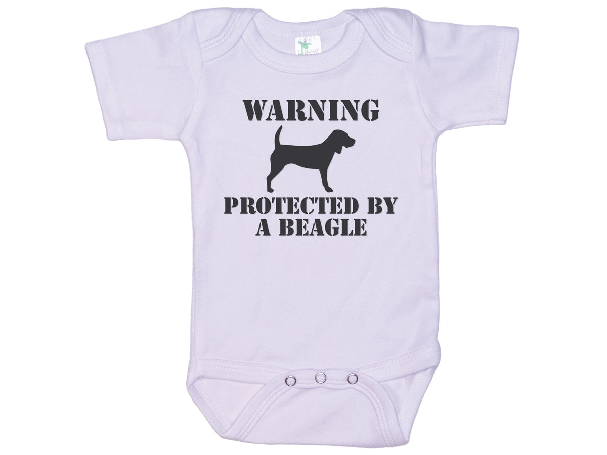 Warning Protected By A Beagle Onesie®