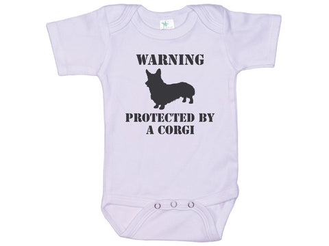 Warning Protected By A Corgi Onesie®