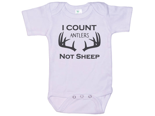 I Count Antlers Not Sheep Onesie®