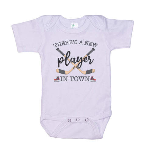 There's A New Player In Town (Hockey) Baby Onesie