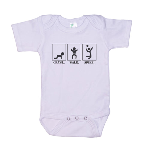 Crawl Walk Spike Baby Onesie