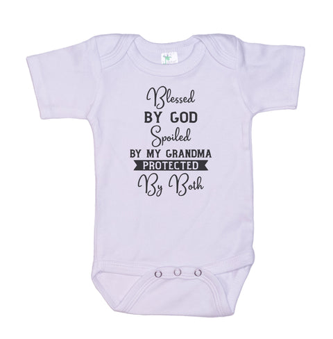 Blessed By God Spoiled By Grandma Onesie®