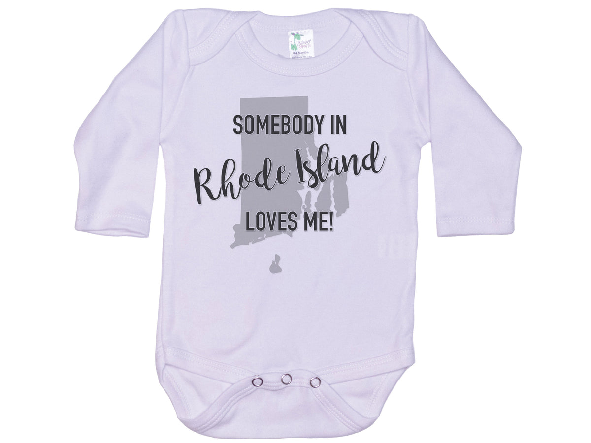 Somebody In Rhode Island Loves Me Onesie®