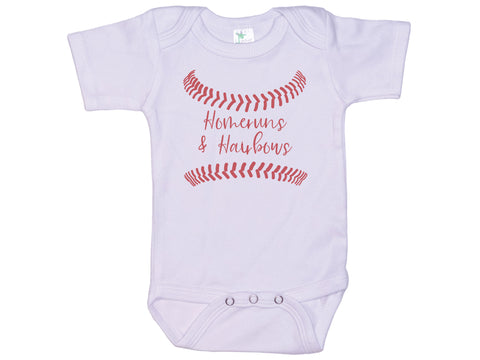 Homeruns And Hairbows Onesie