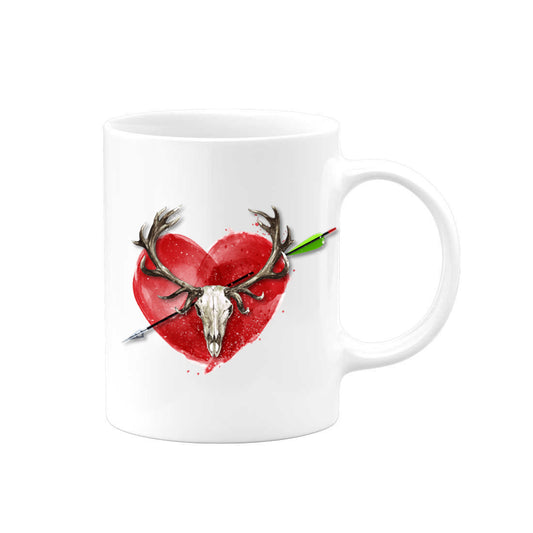 Bow Hunting Heart Mug