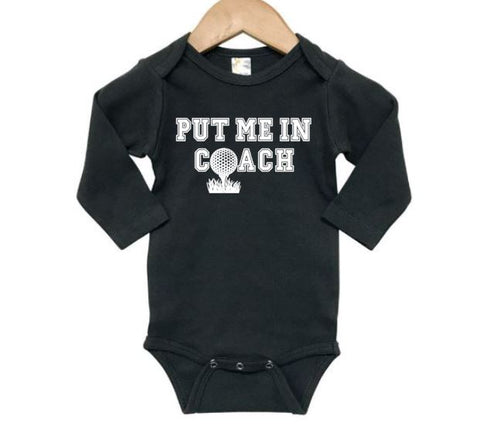 Put Me In Coach (Golf) Baby Onesie