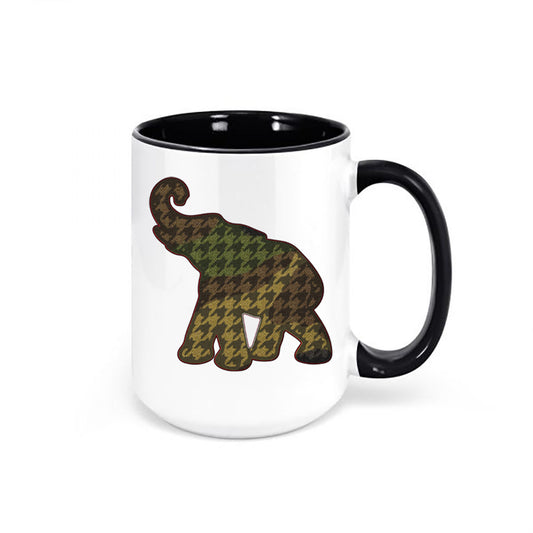 Camo Houndstooth Elephant Mug