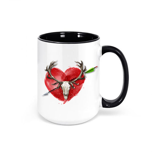 Bow Hunting Heart Mug