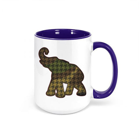 Camo Houndstooth Elephant Mug