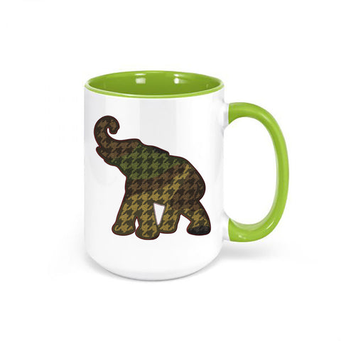 Camo Houndstooth Elephant Mug