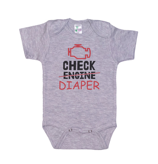 Check Diaper Onesie