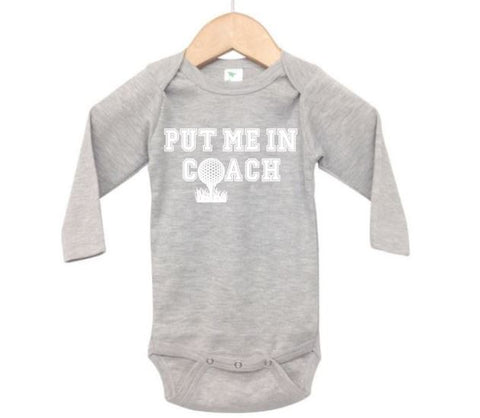 Put Me In Coach (Golf) Baby Onesie
