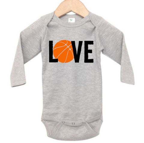 Love Basketball Baby Onesie