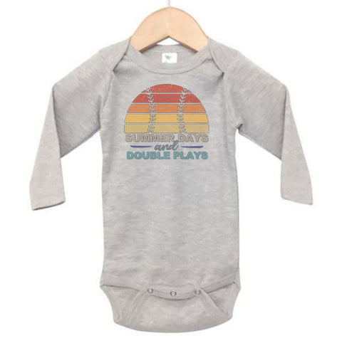Summer Days And Double Plays Onesie