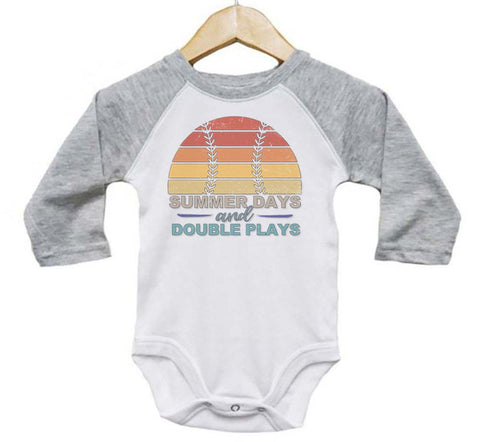 Summer Days And Double Plays Onesie