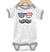 American Glasses And Mustache Baby Onesie