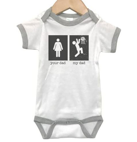 Your Dad My Dad (Basketball) Baby Onesie