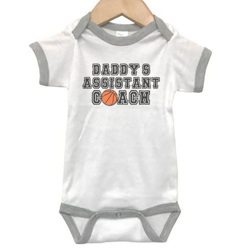 Daddy's Assistant Coach (Basketball) Baby Onesie