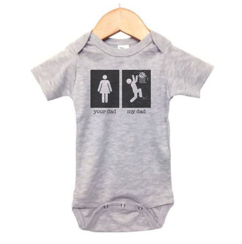 Your Dad My Dad (Basketball) Baby Onesie